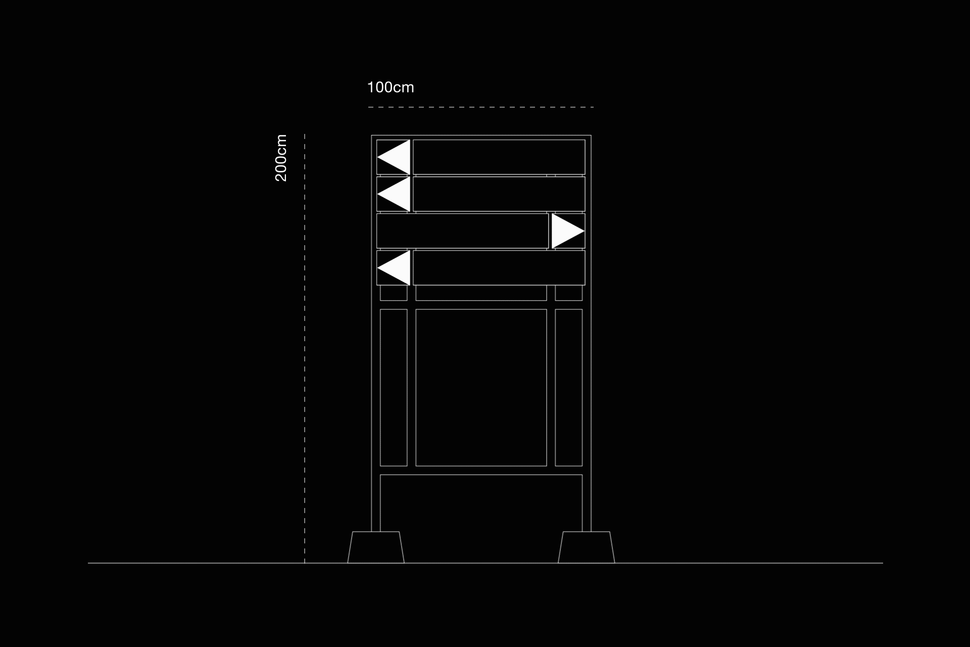 Animation montrant un système modulaire permettant de composer une multitude de signalétiques différentes pour le festival L’Afrique, c’est chic.