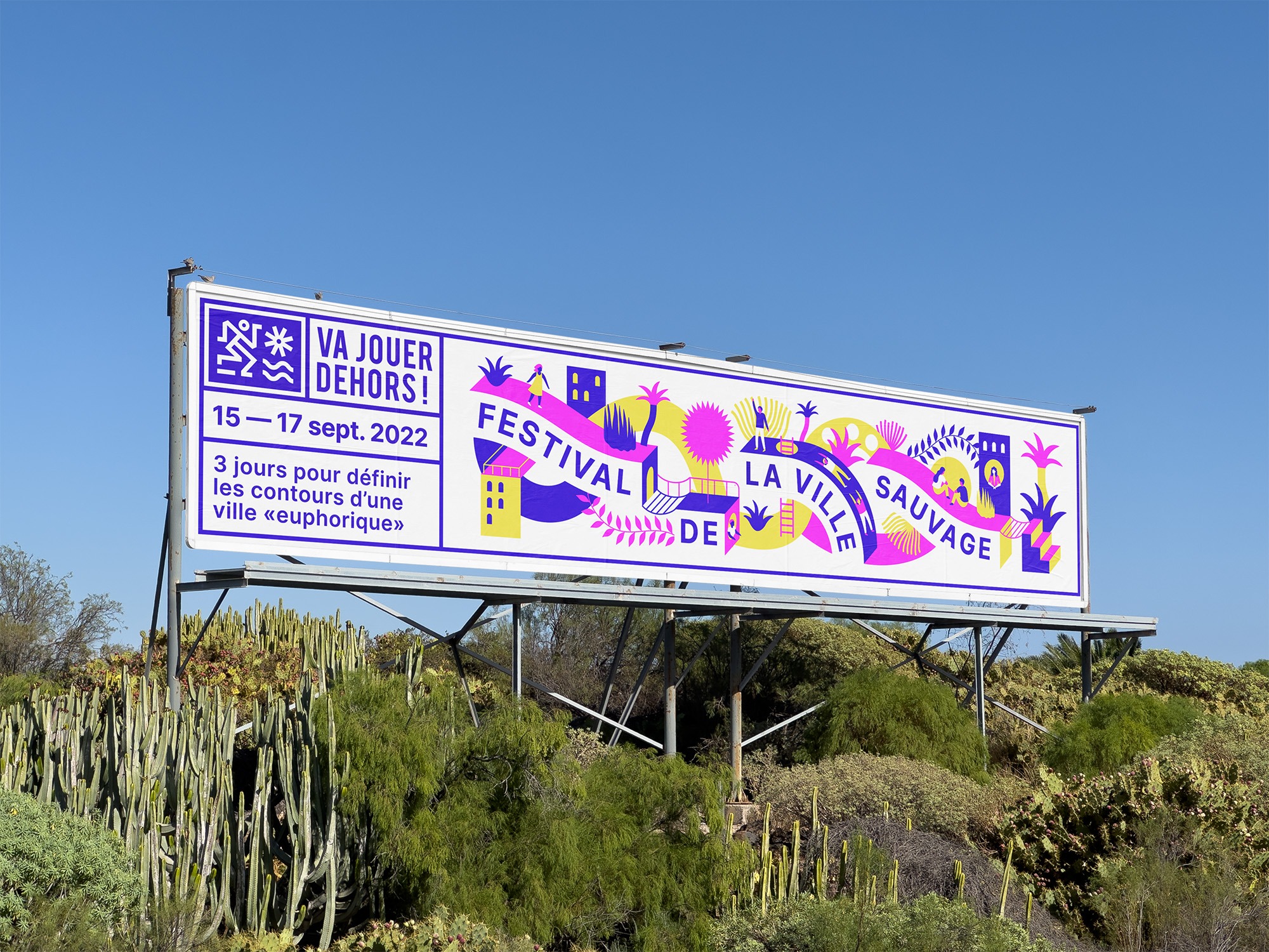Photo du bandeau du festival de la ville sauvage organisé par l'association "Va jouer dehors"