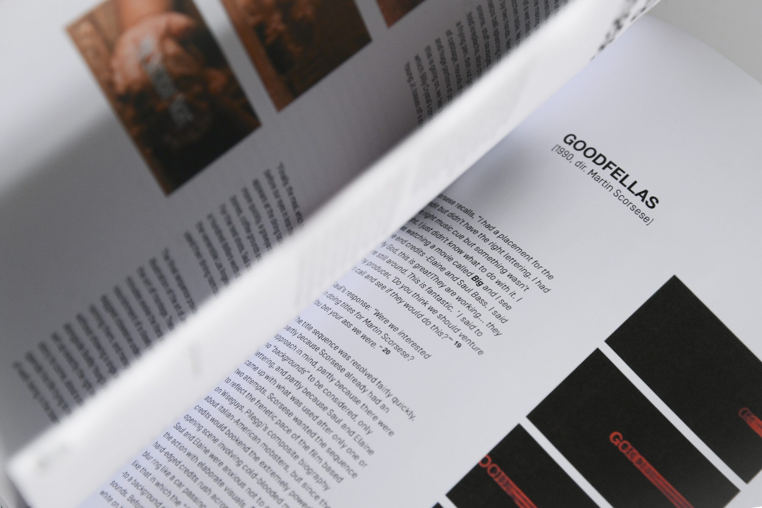 Gros plan sur les pages intérieurs du livre Saul Bass : The Man with Golden Hands